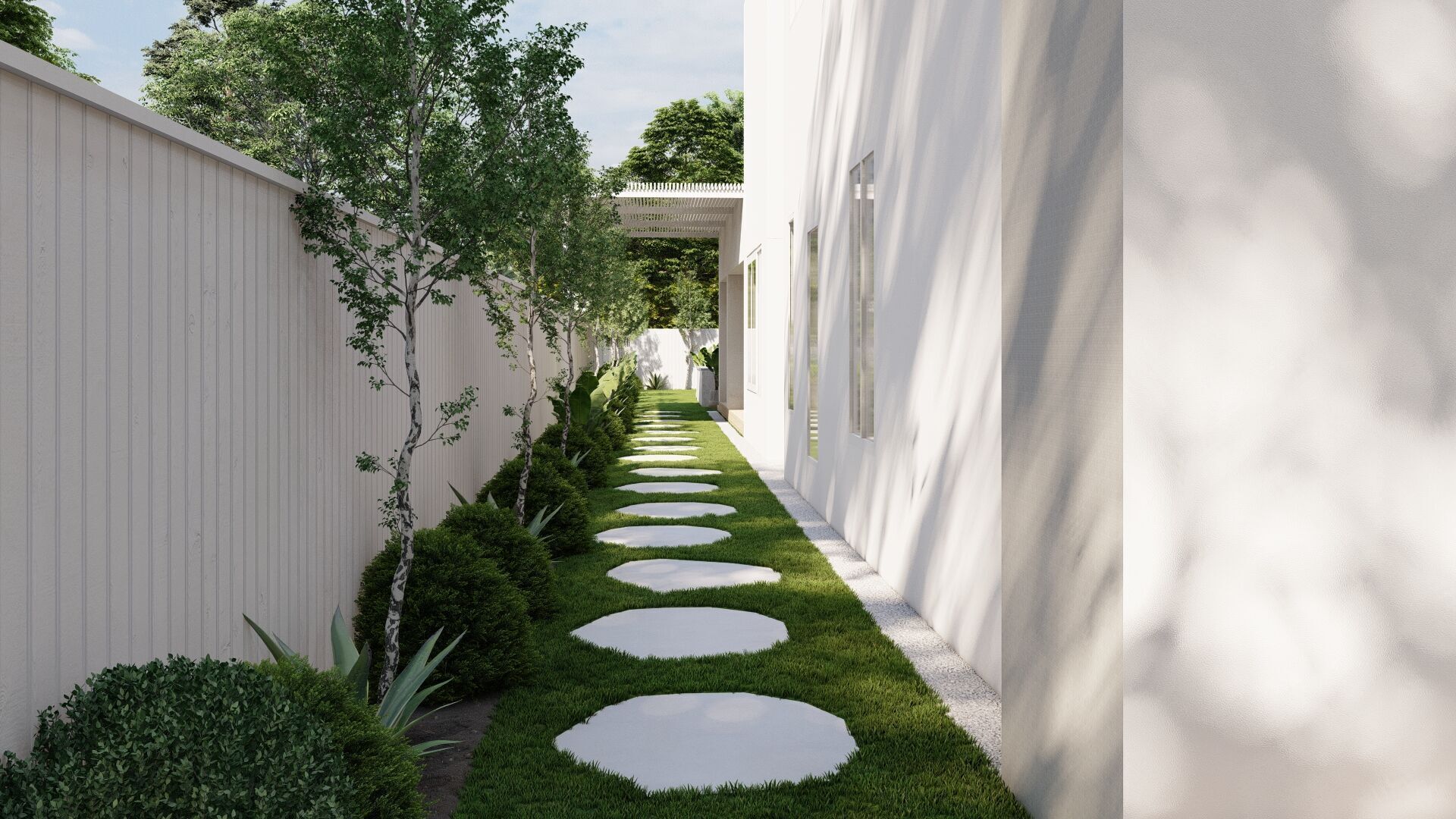 3D Exterior Scene 3D model design garden and landscape 3D model_4