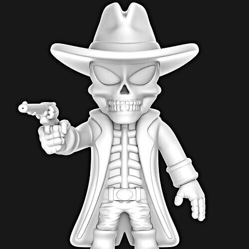 Skeleton Cowboy 3D print model