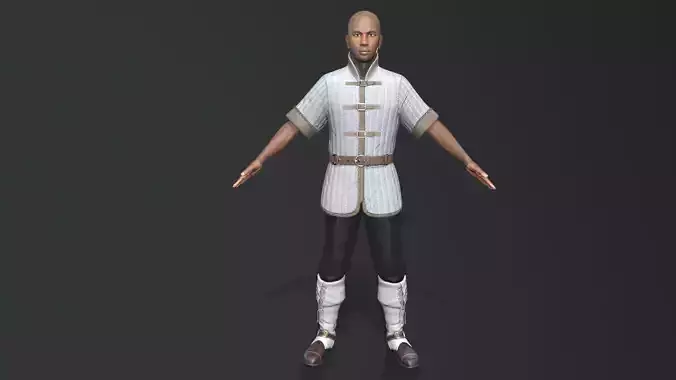 Africa human Low-poly 3D model