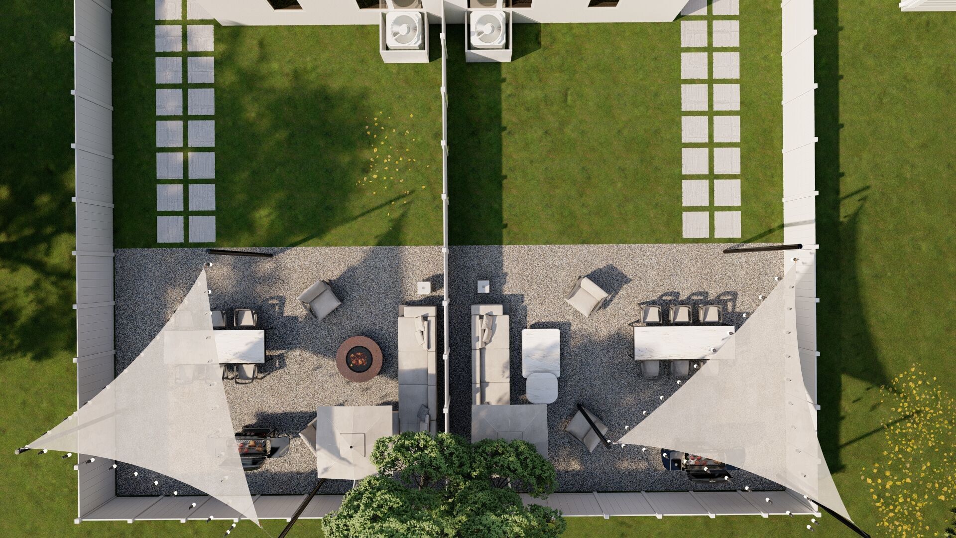 3D Exterior Scene 3D model design garden and landscape 3D model_6