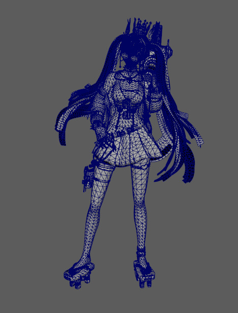 Stylish Axe Beauty Low-poly 3D model_2