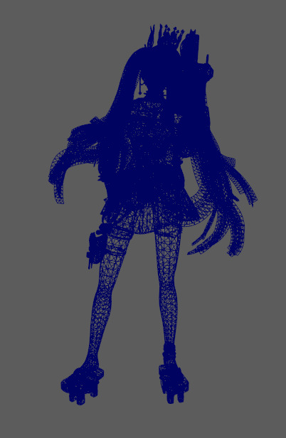 Stylish Axe Beauty Low-poly 3D model_3