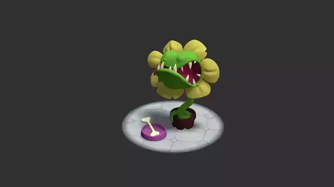 Stylish man eating flower