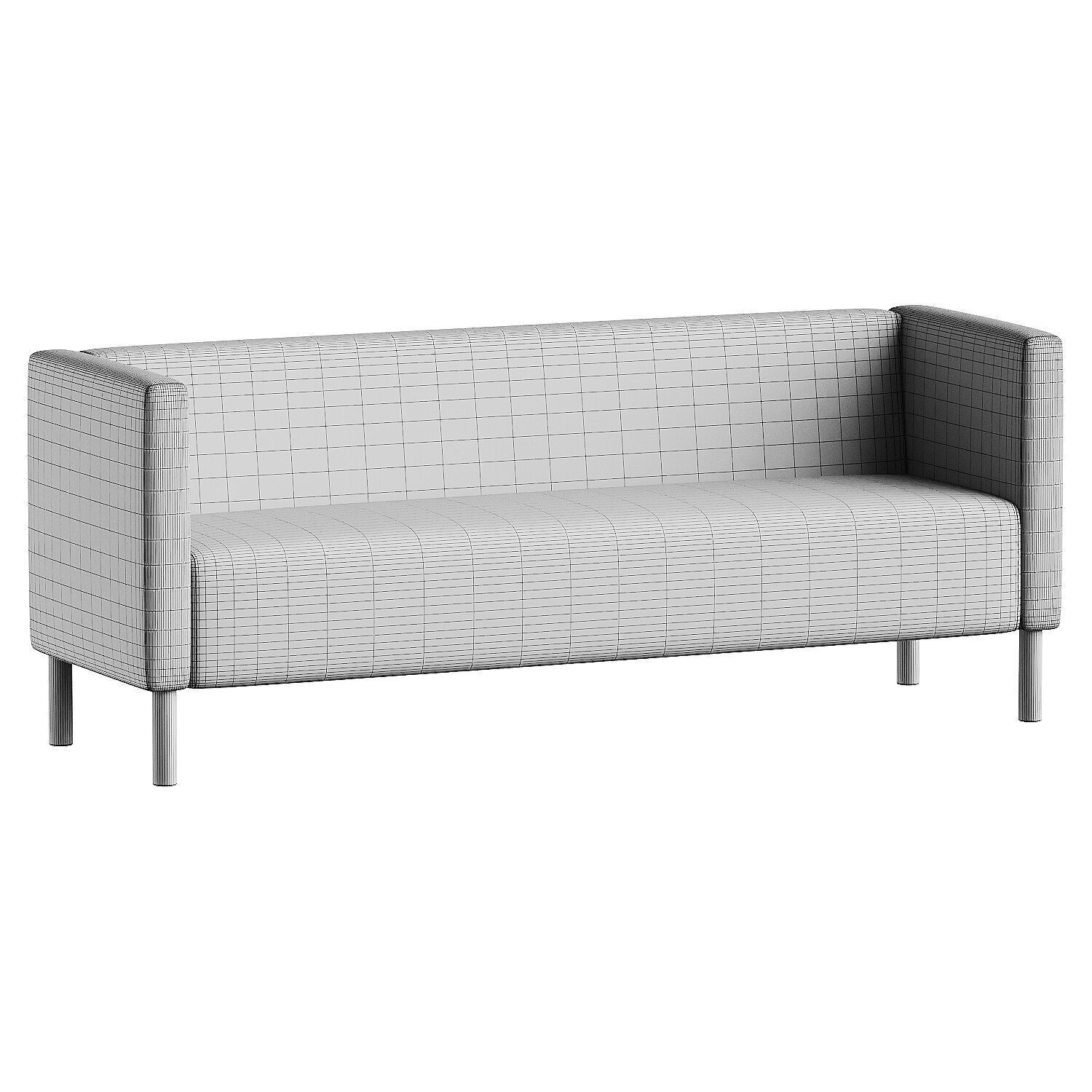 sofa brown 2 3D model_6