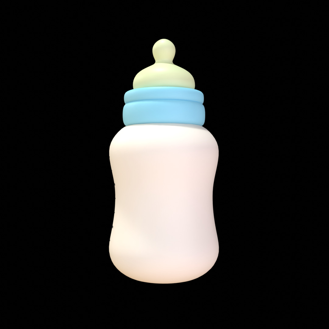 Baby Feeding Bottle Low Poly 3D Model Low-poly 3D model_1