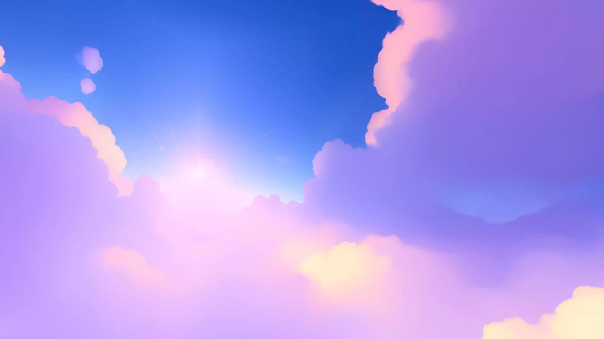 6k stylized cloudy skybox Low-poly 3D model_0