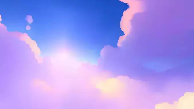 6k stylized cloudy skybox