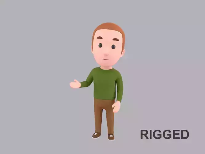  Cartoon Male Character Rigged 003