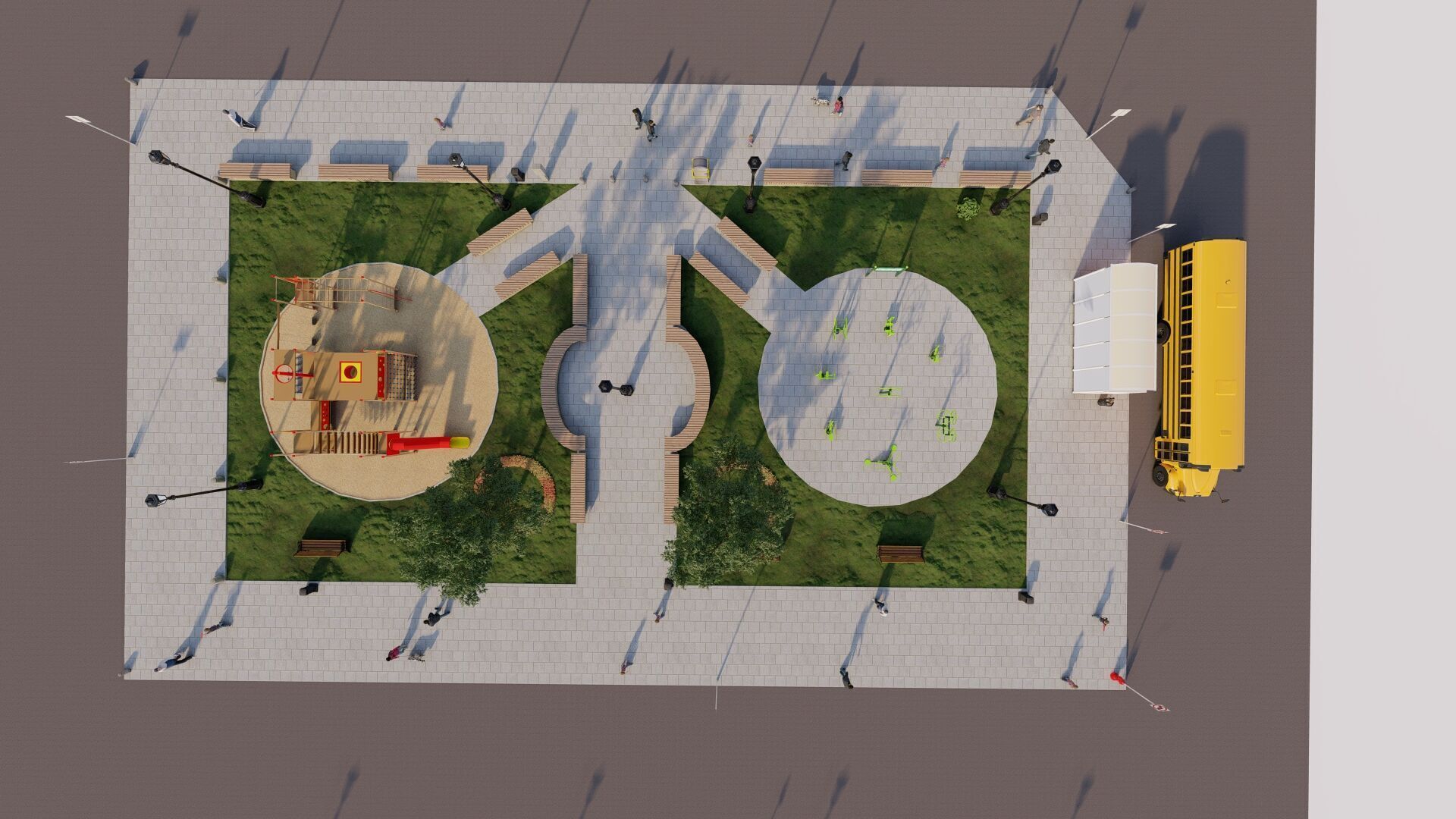 public park-Private Park Landscape 3D model_5