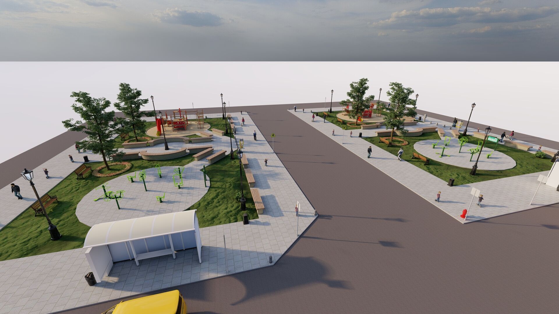 public park-Private Park Landscape 3D model_15