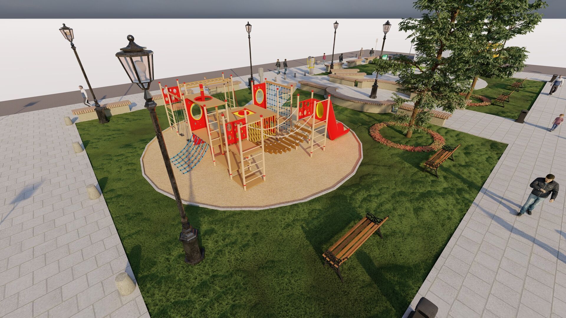 public park-Private Park Landscape 3D model_18