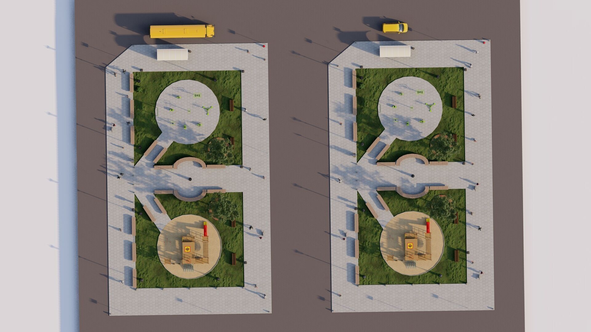 public park-Private Park Landscape 3D model_16