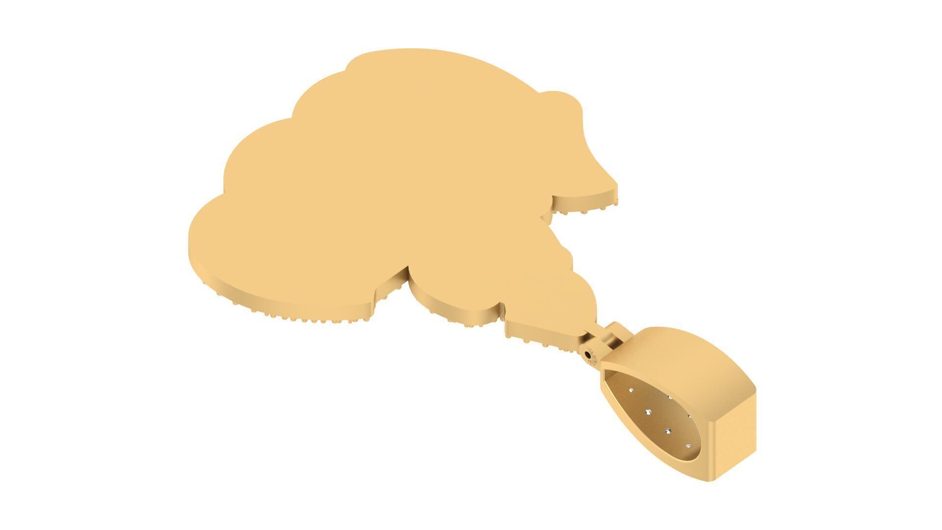 Iced-Out Drip Flame Pendant 3D print model_7