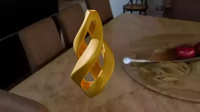 Modern Spiral Vase Low-poly 3D Printable High-Quality Model Low-poly 3D model