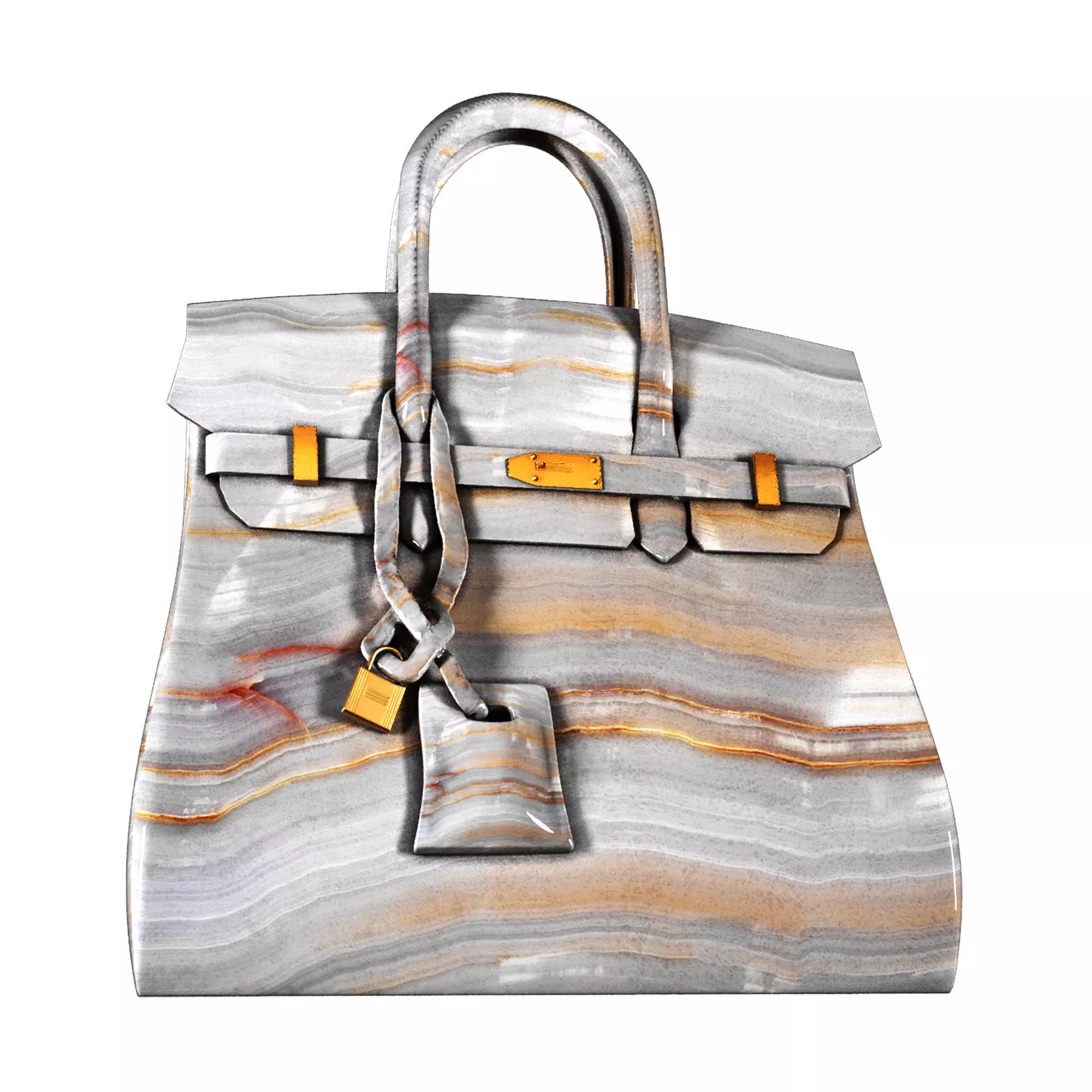 Birkin stone bag 3D model