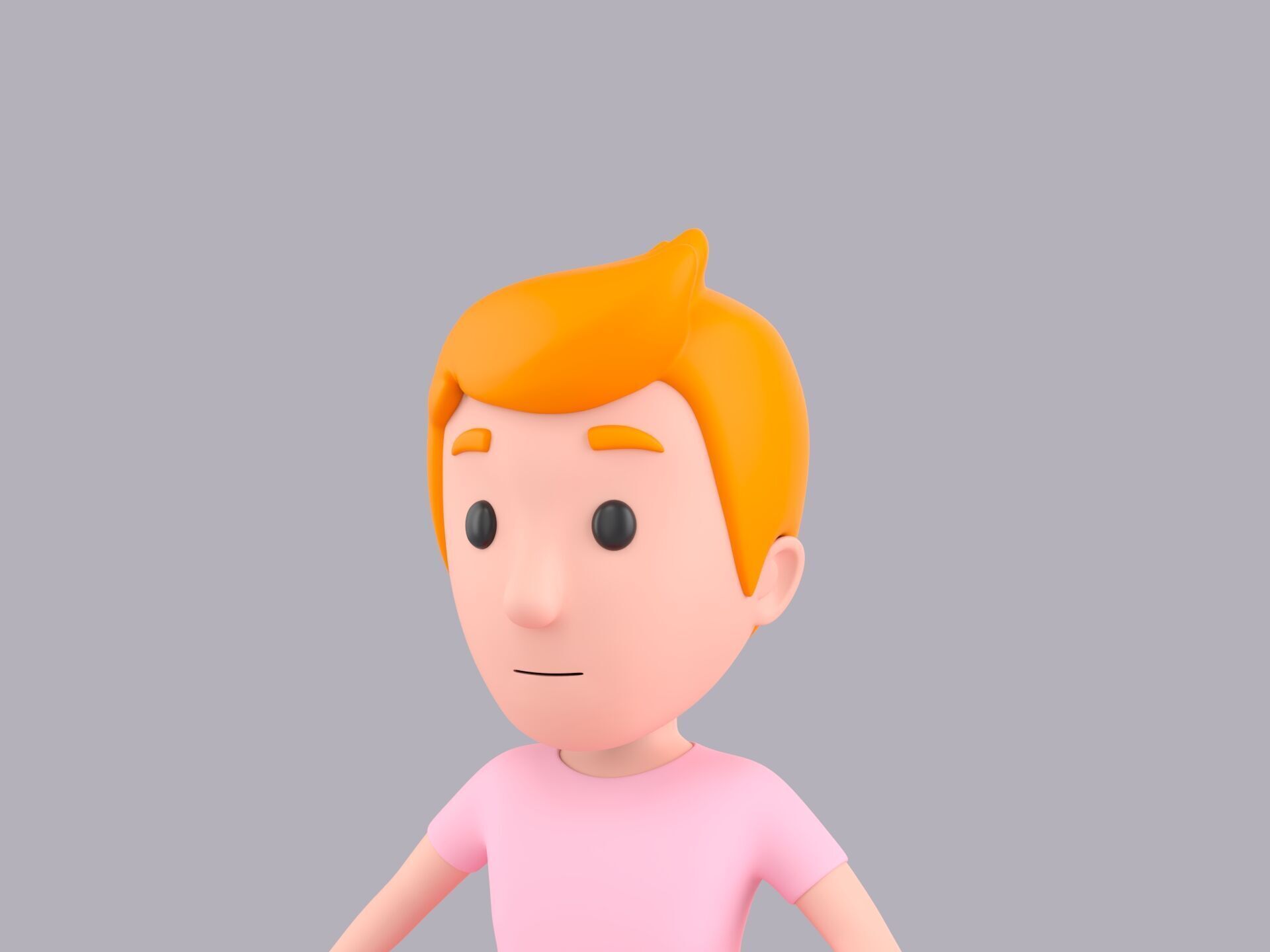  Cartoon Male Character Rigged 004 3D model_5