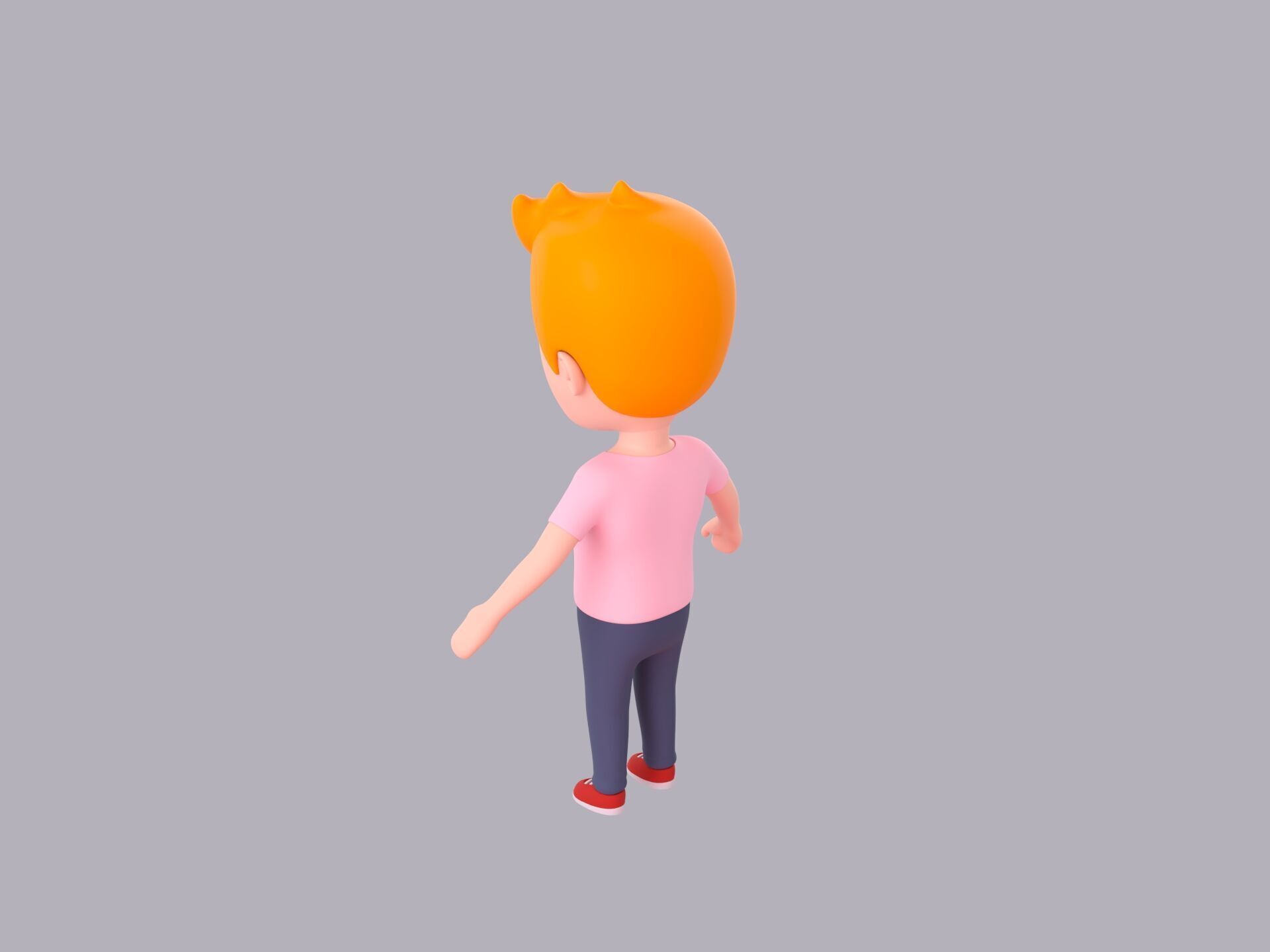  Cartoon Male Character Rigged 004 3D model_4