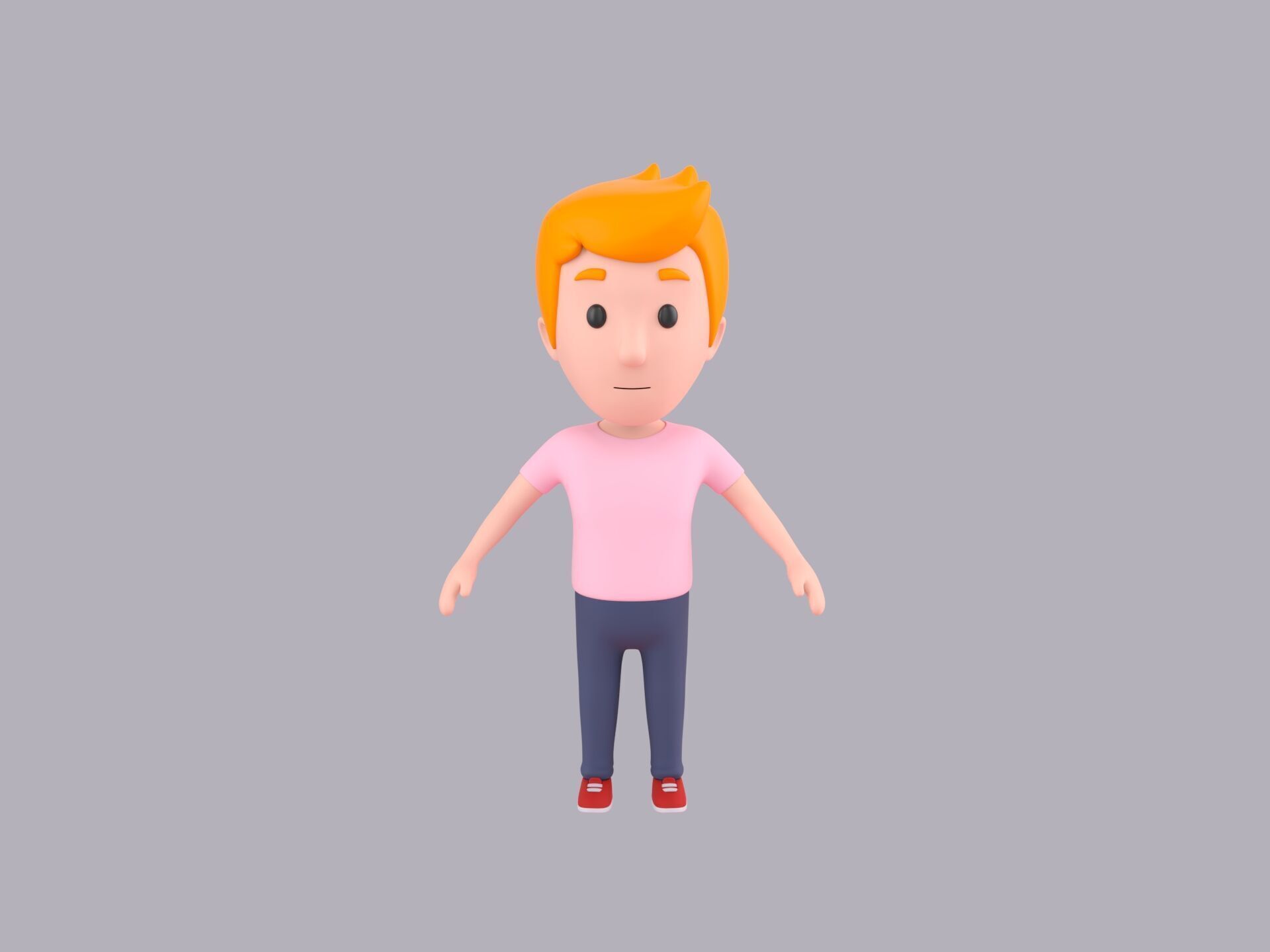  Cartoon Male Character Rigged 004 3D model_2