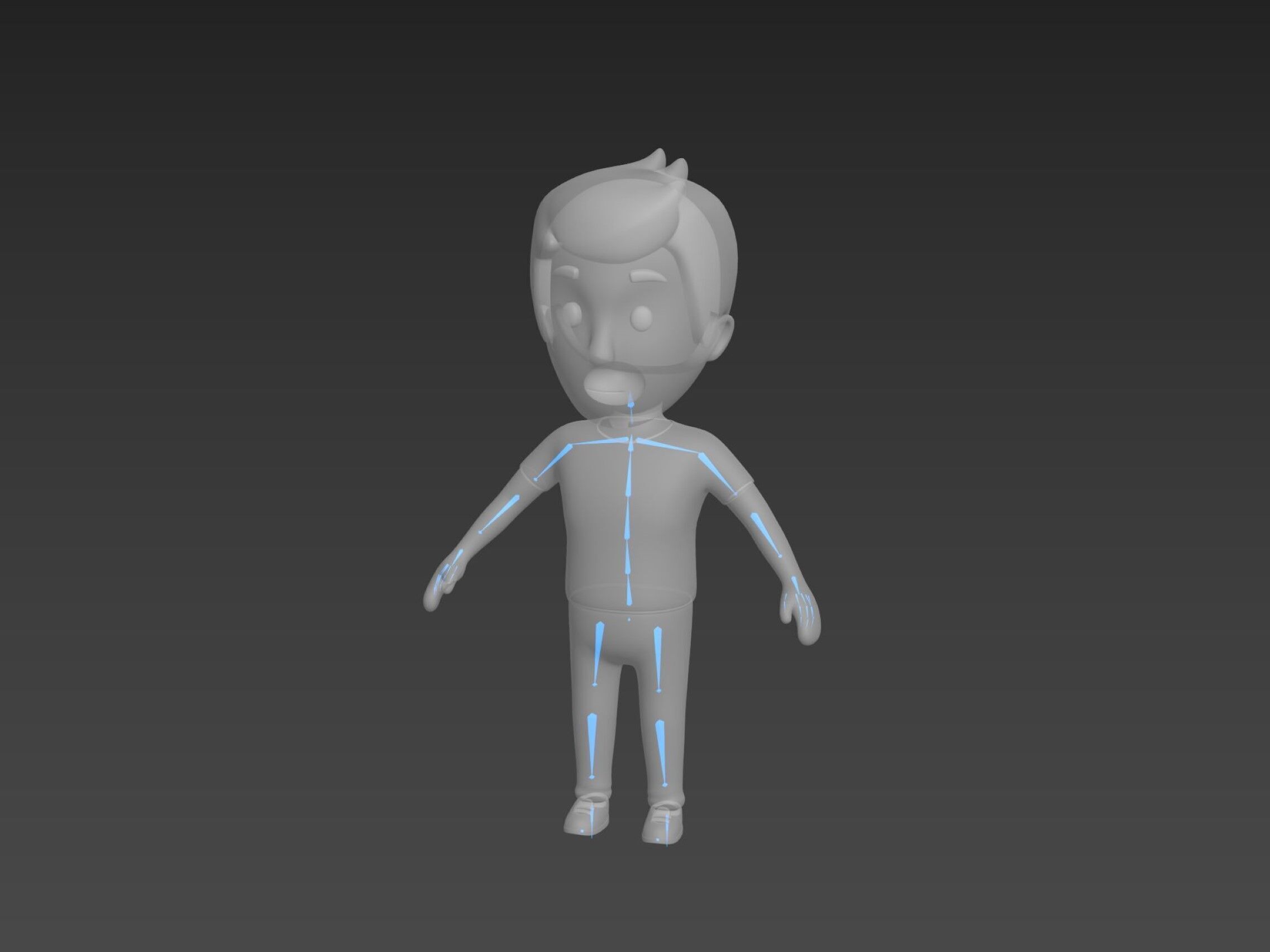  Cartoon Male Character Rigged 004 3D model_12