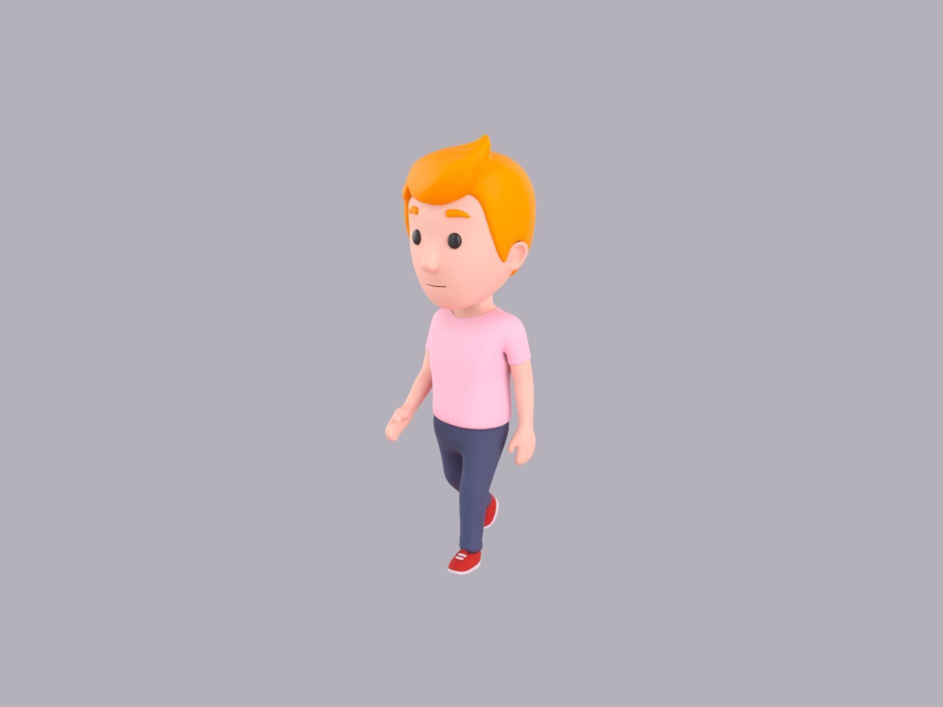  Cartoon Male Character Rigged 004 3D model_1