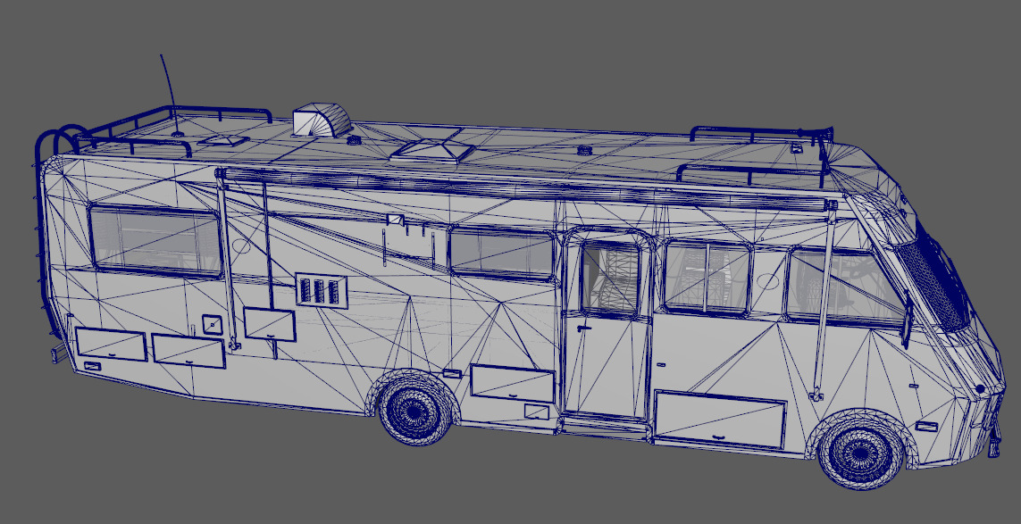 Stylish RV Low-poly 3D model_1