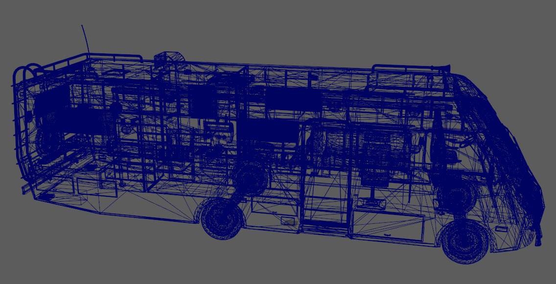 Stylish RV Low-poly 3D model_2