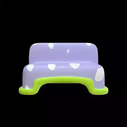 Kids Step Stool  Low Poly 3D Model