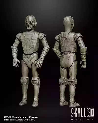 CZ-3 Secretary Droid One12 Scale Articulation STL