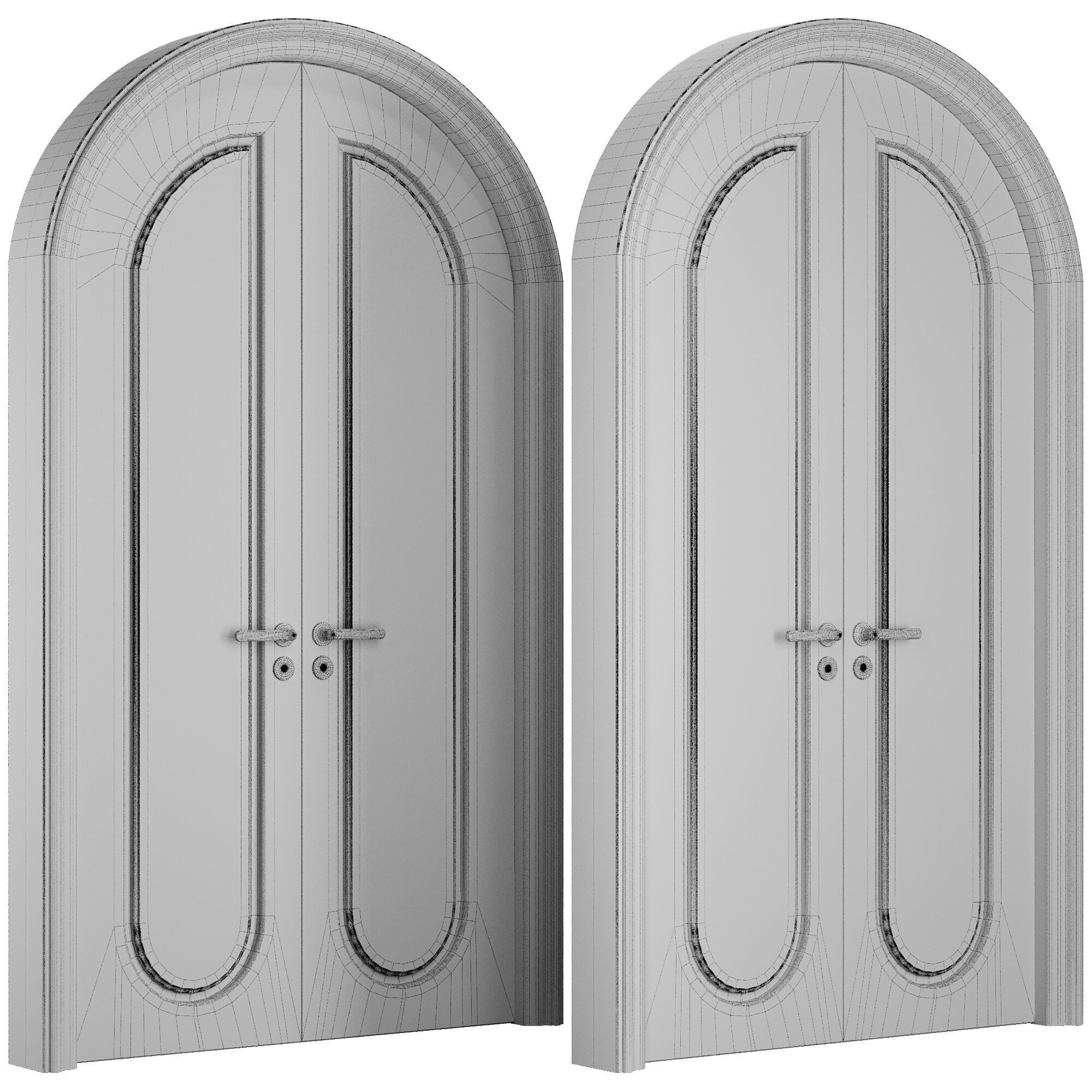 Entrance door set100 3D model_3