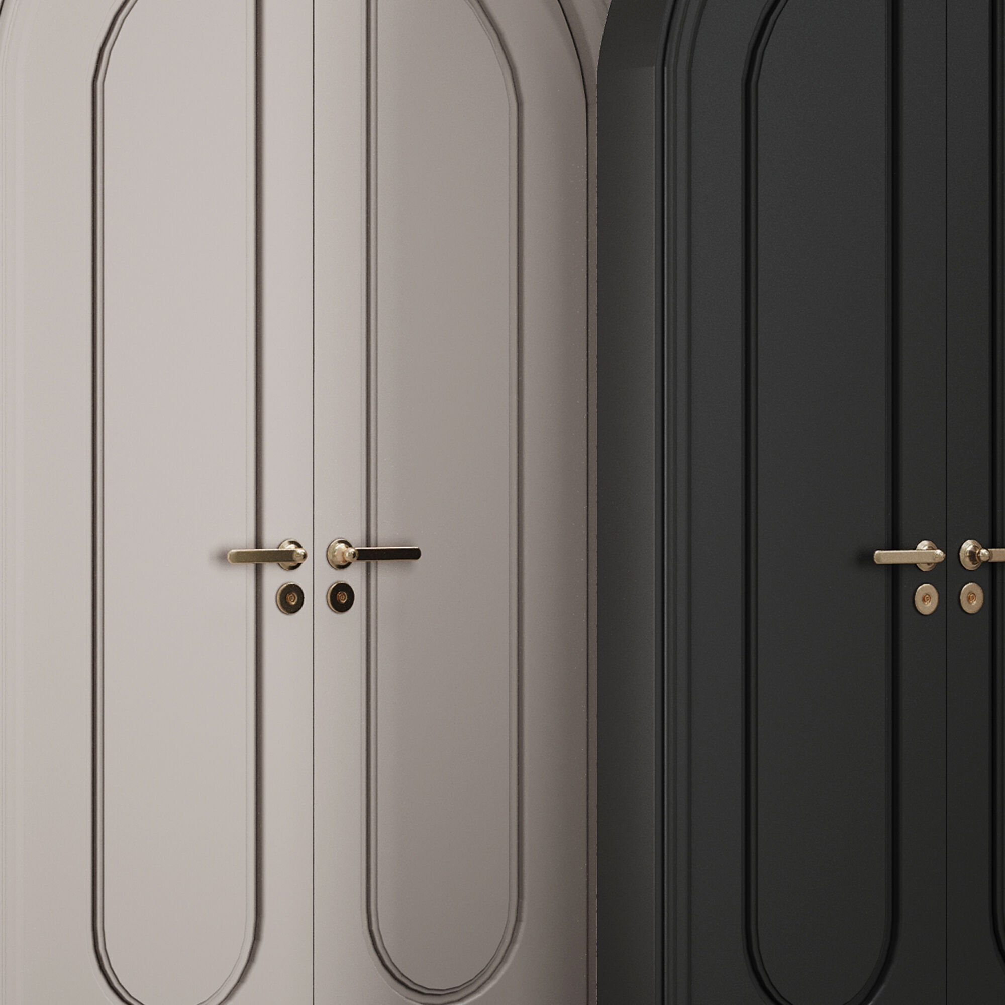 Entrance door set100 3D model_2