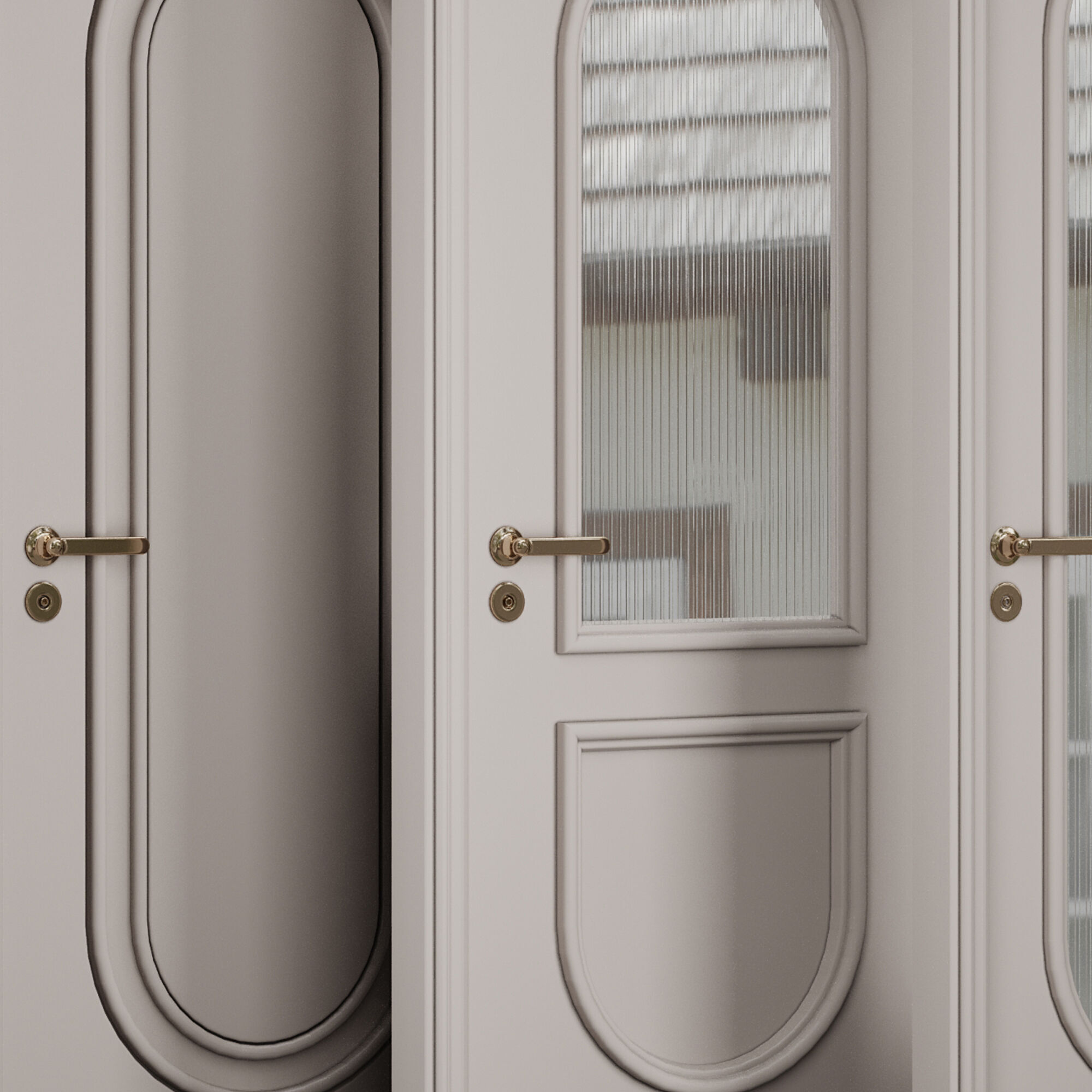 Entrance door set98 3D model_3