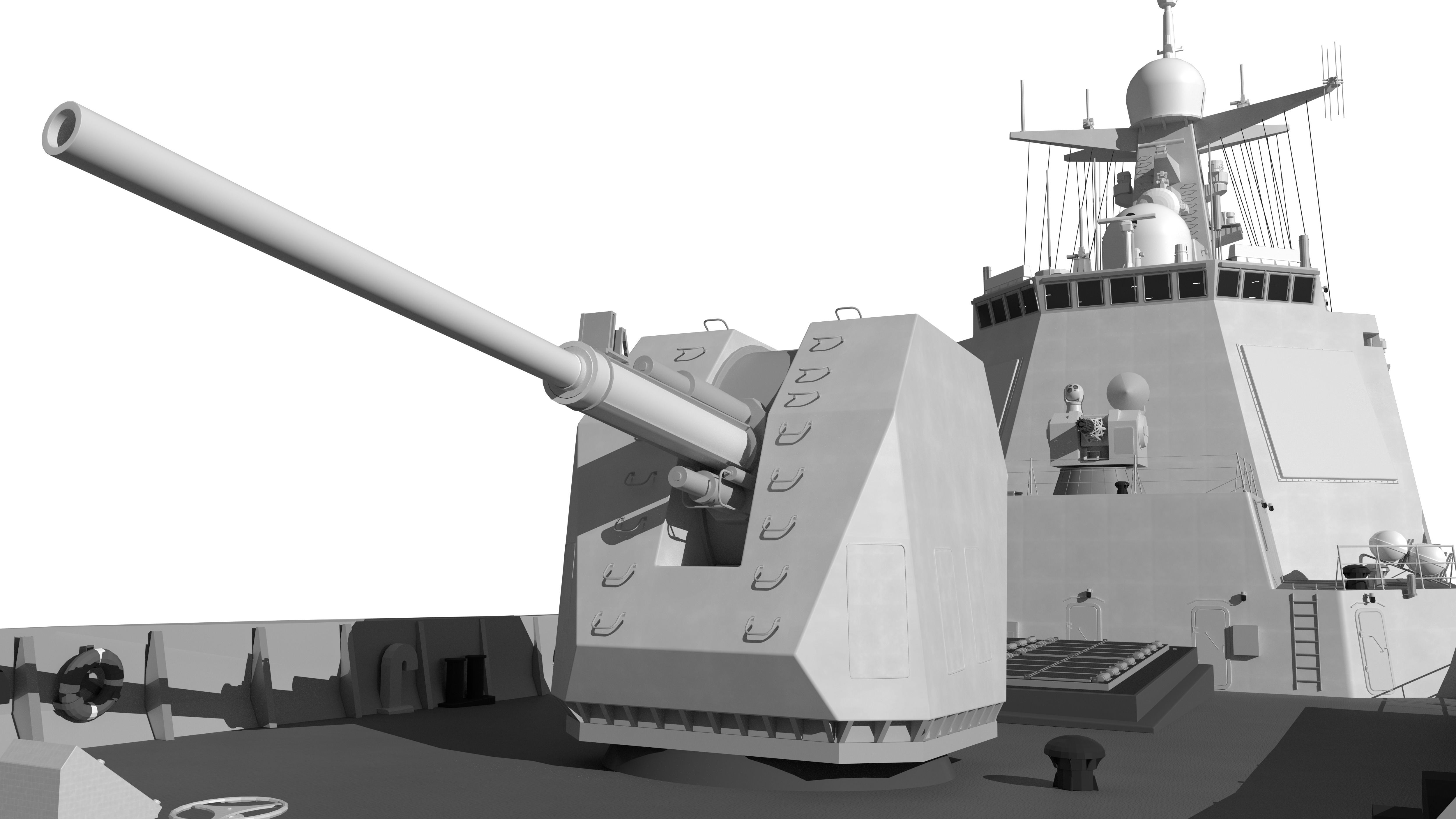 China Navys 052D Missile Destroyer 3D model_23