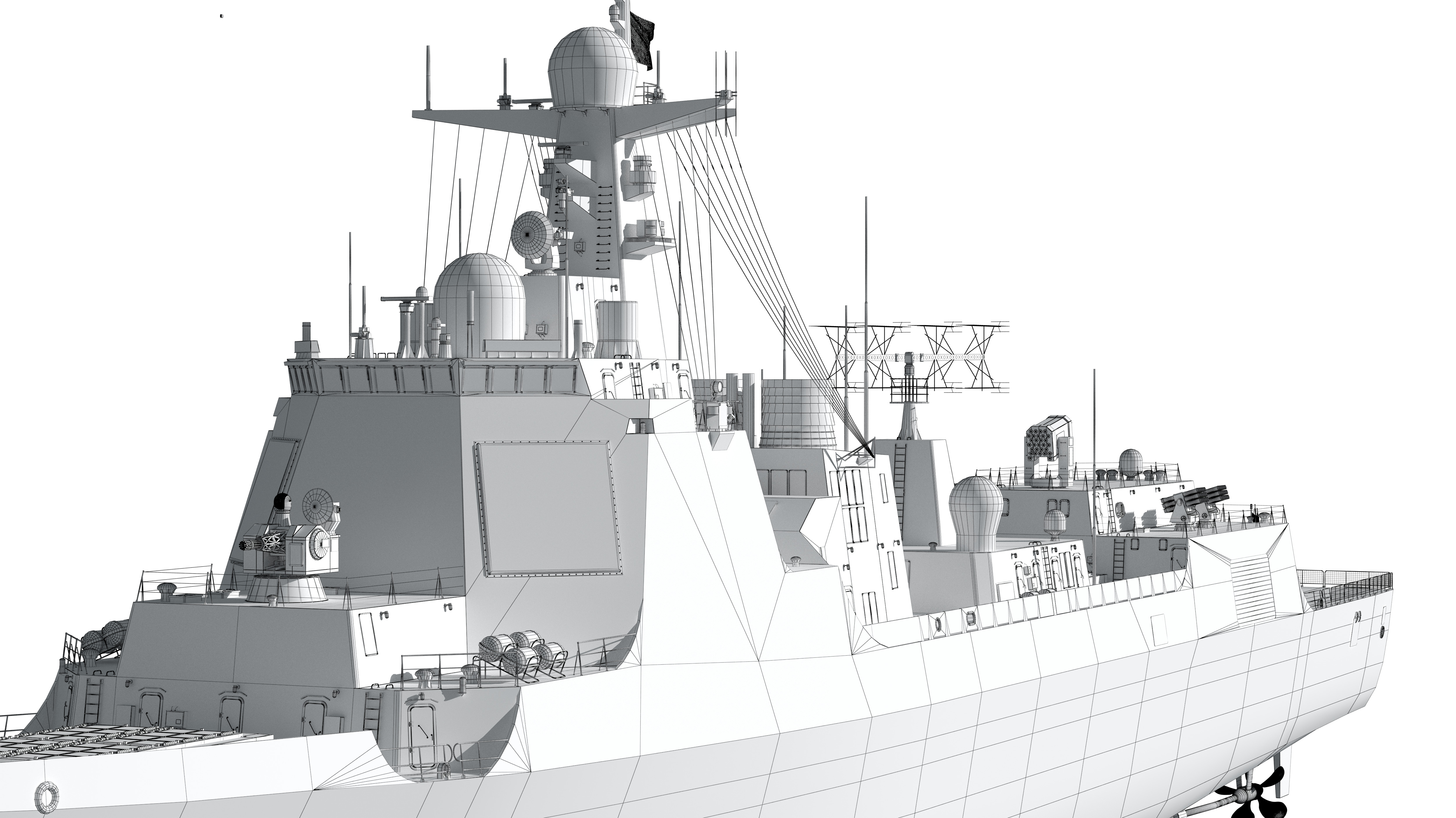 China Navys 052D Missile Destroyer 3D model_39