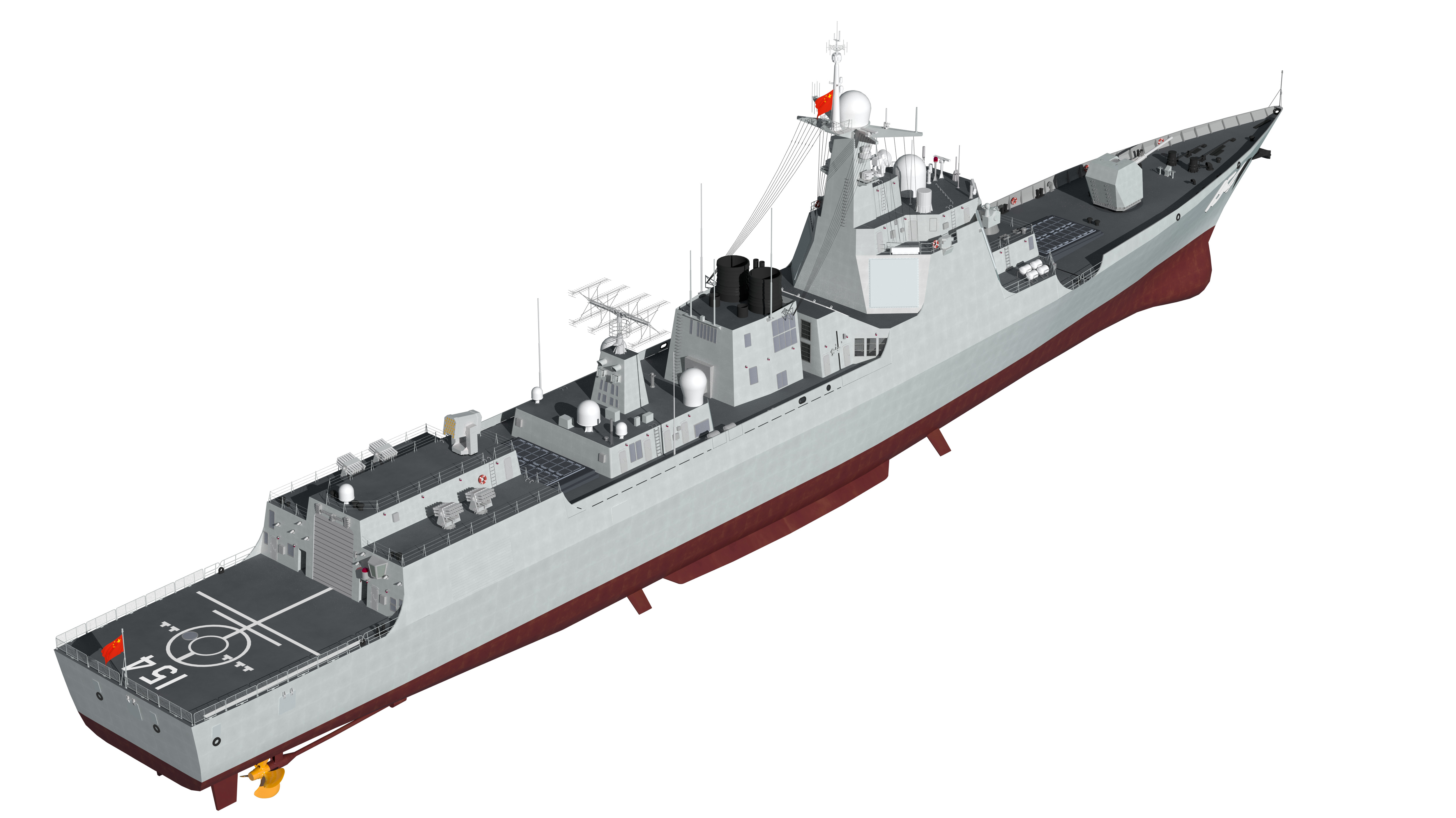 China Navys 052D Missile Destroyer 3D model_28