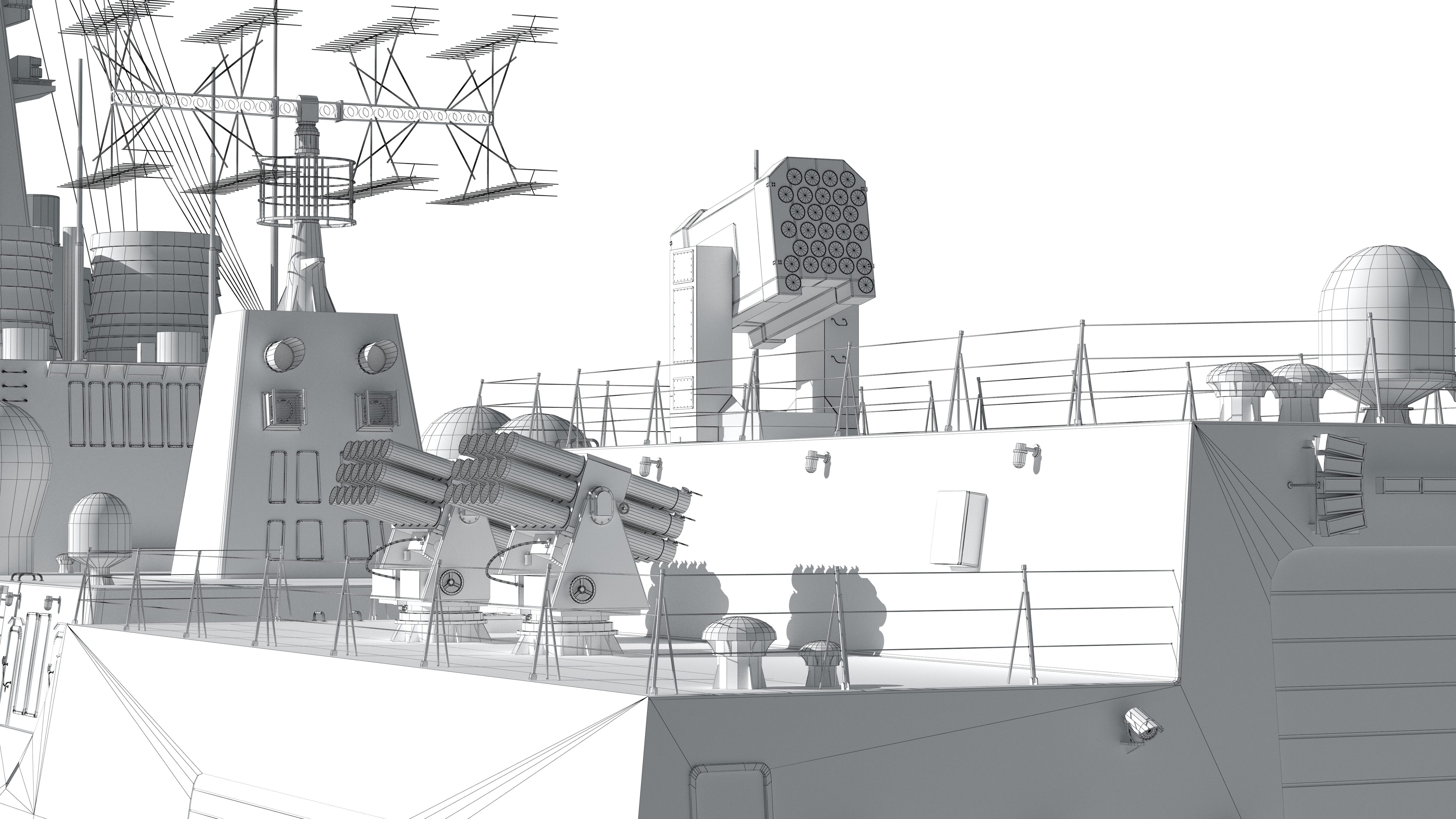 China Navys 052D Missile Destroyer 3D model_42