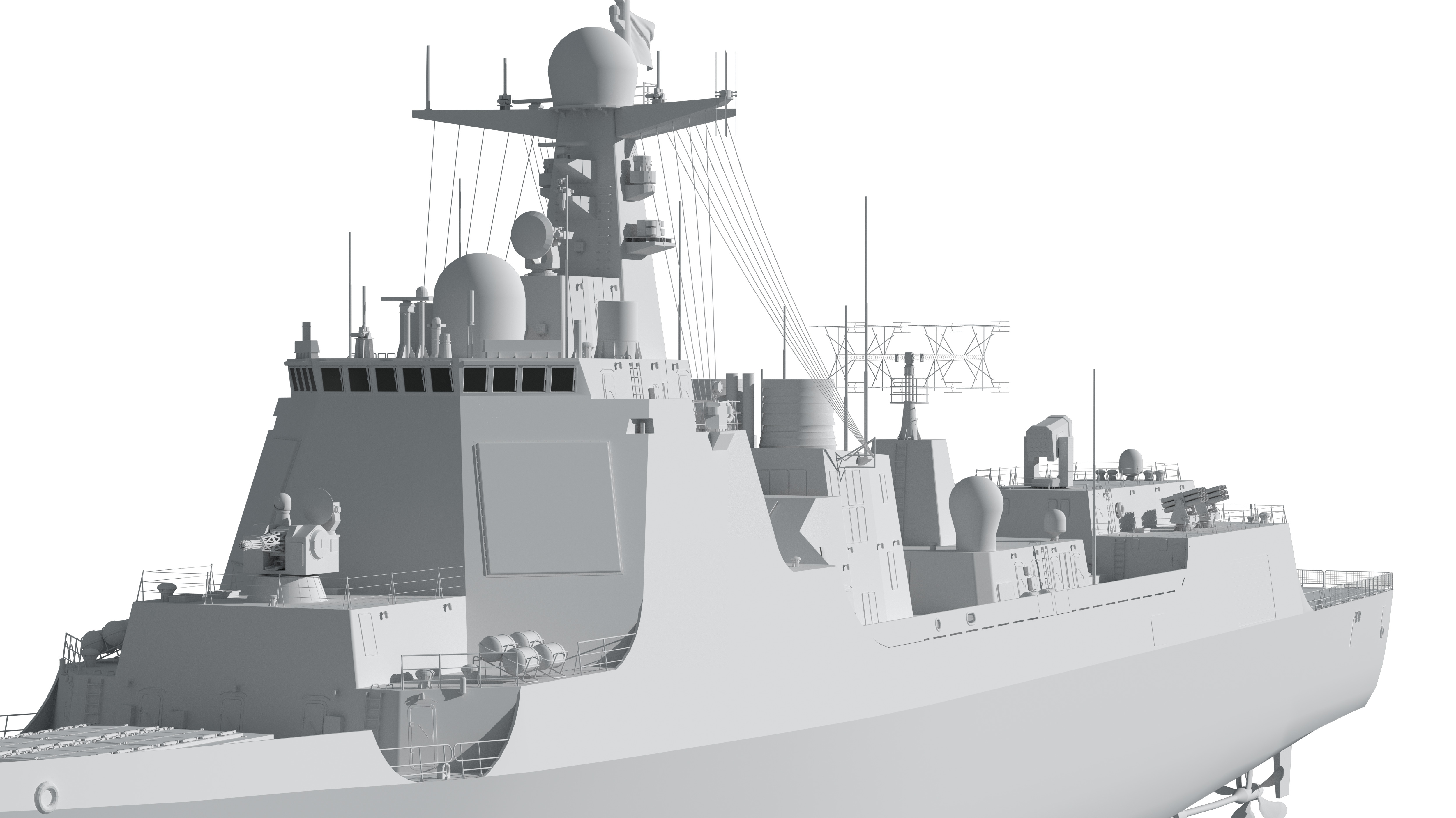 China Navys 052D Missile Destroyer 3D model_47