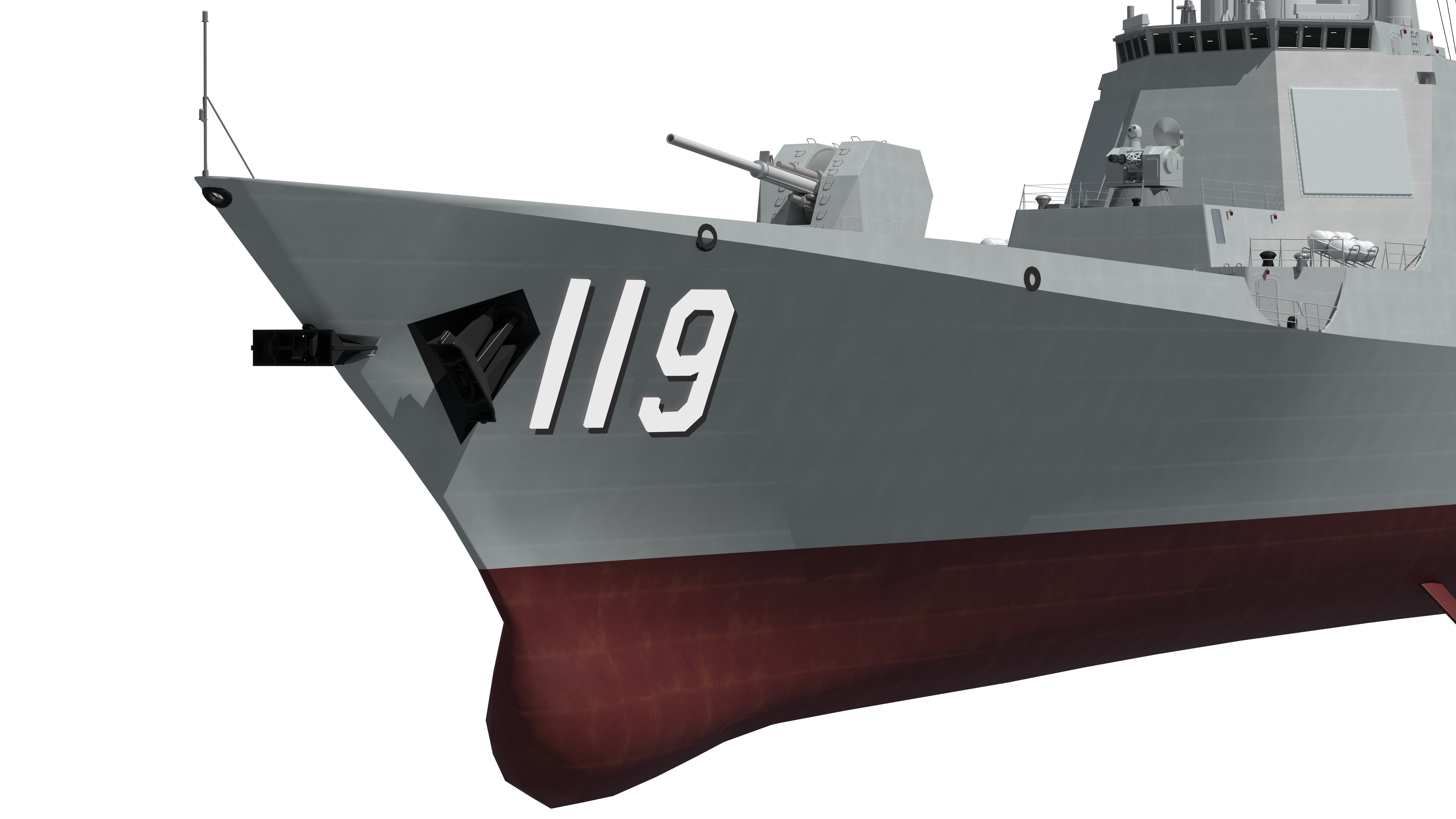 China Navys 052D Missile Destroyer 3D model_29