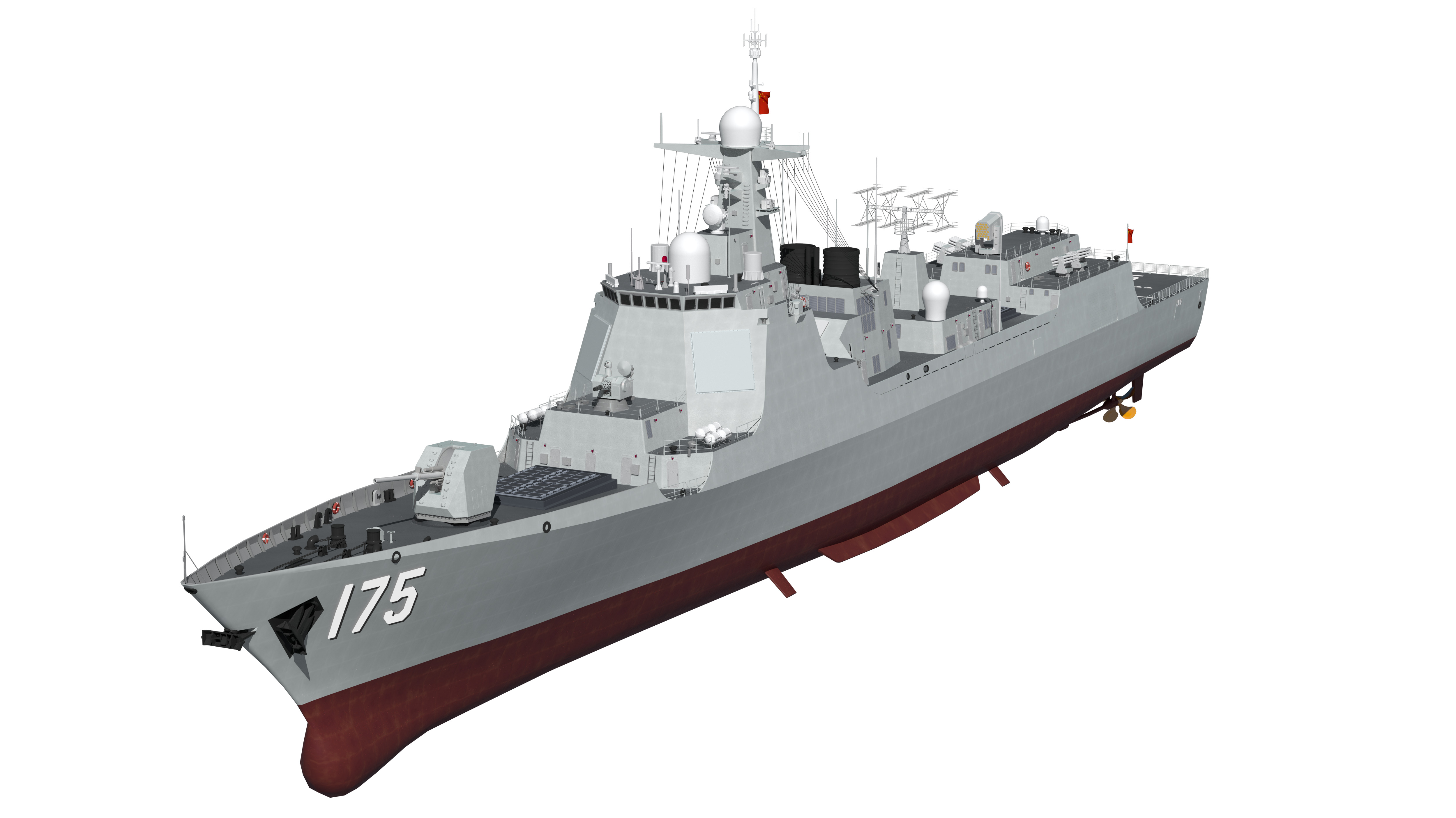 China Navys 052D Missile Destroyer 3D model_17