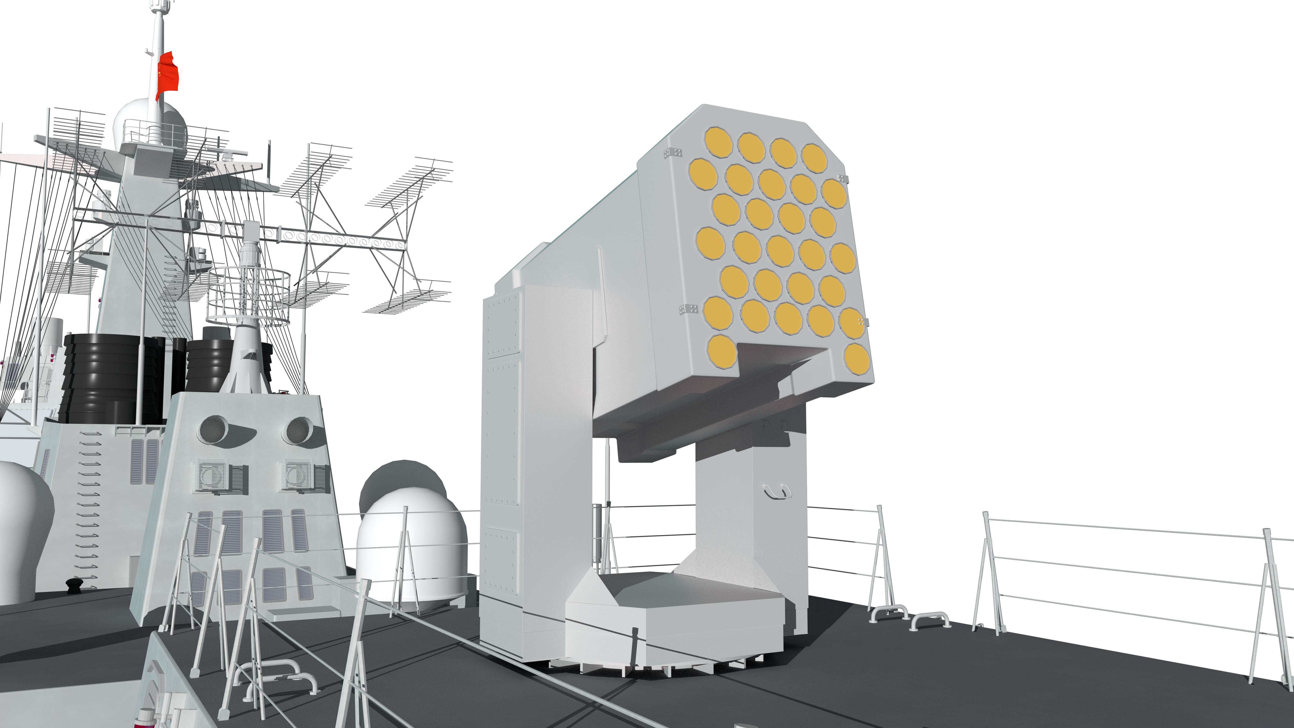 China Navys 052D Missile Destroyer 3D model_24