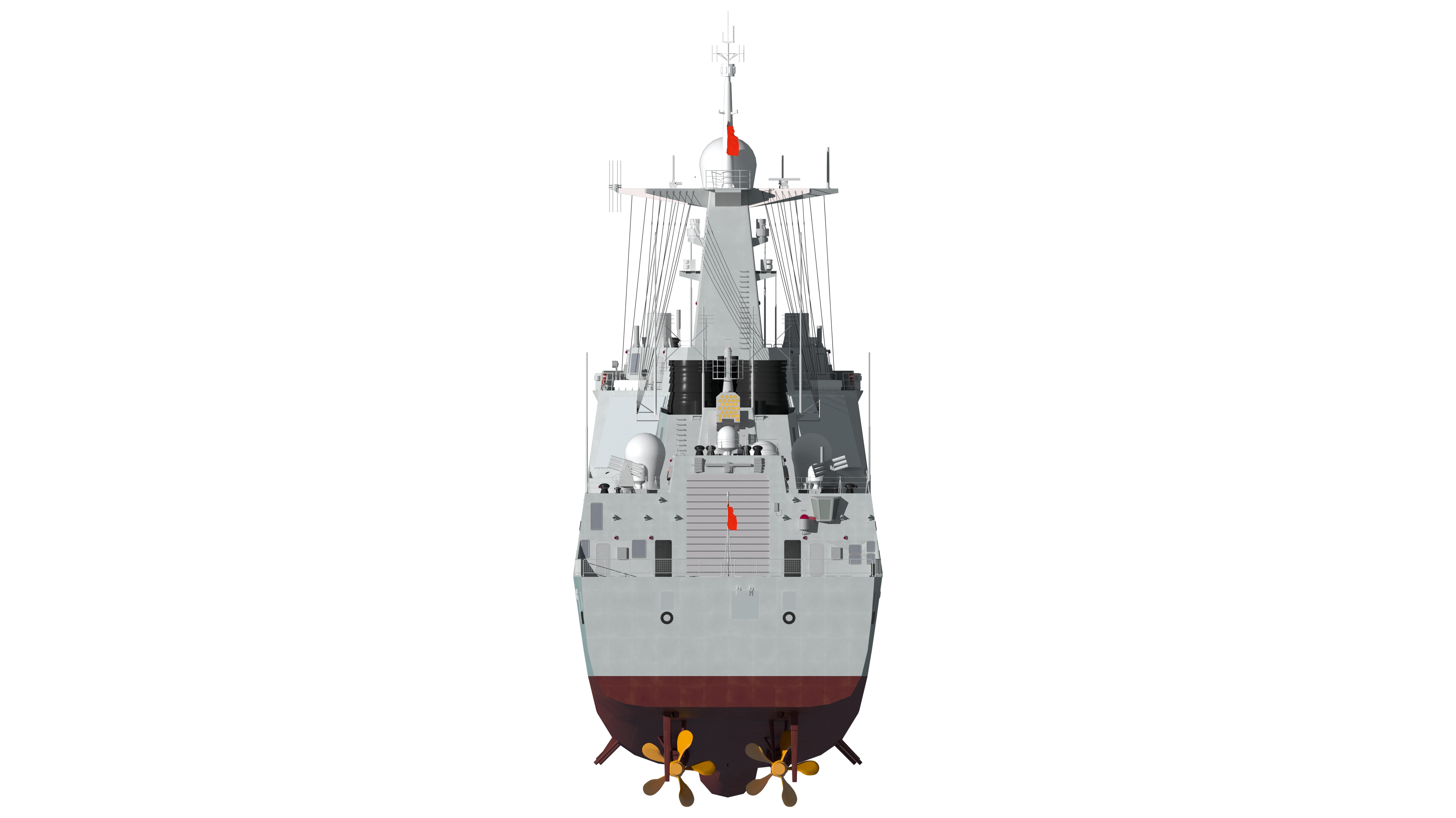 China Navys 052D Missile Destroyer 3D model_16