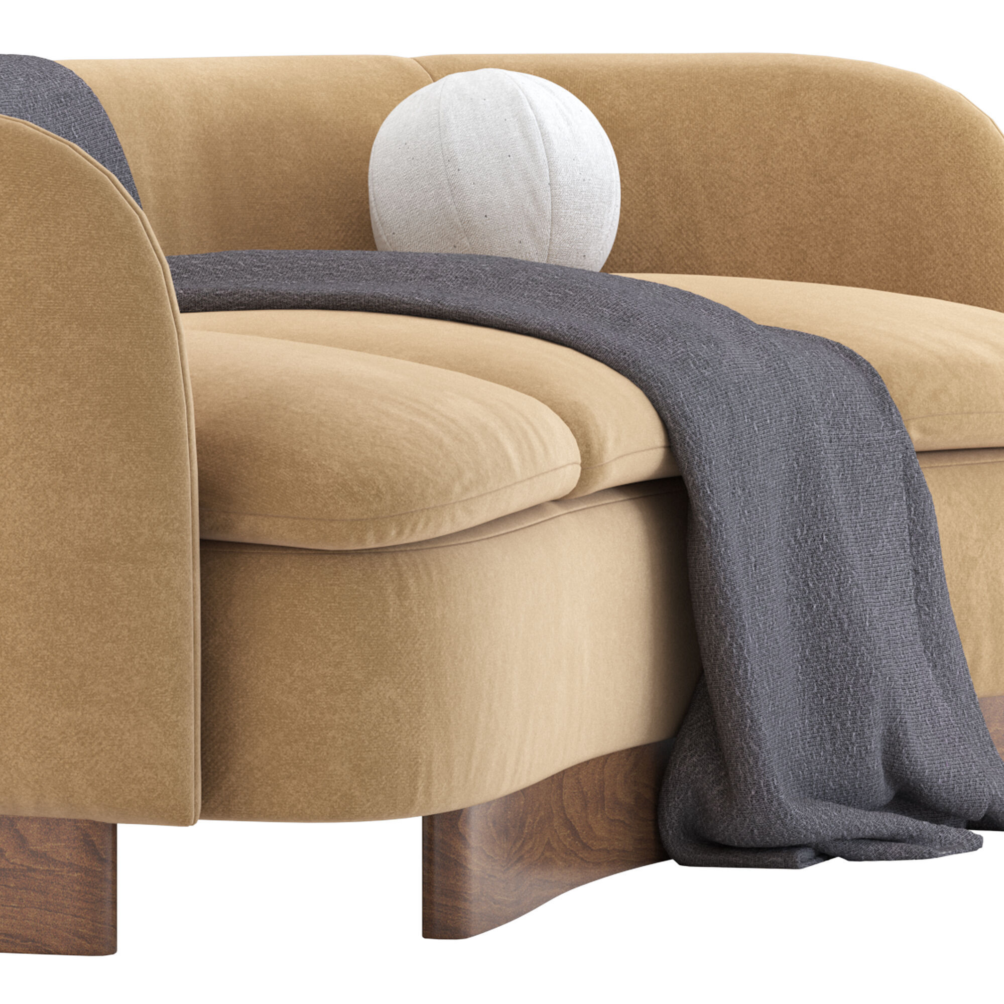 CB2 Muir Curved Sofa 3D model_3