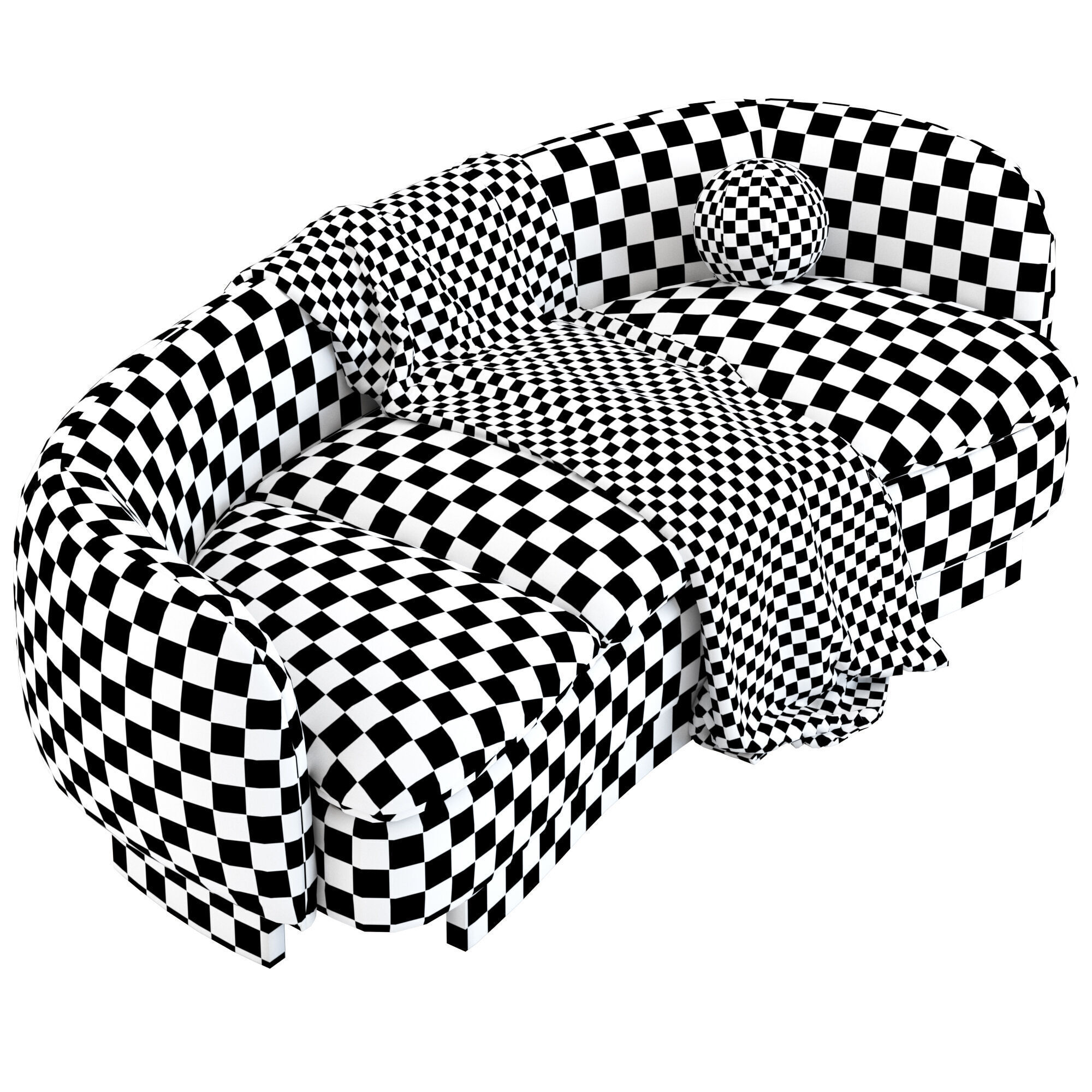 CB2 Muir Curved Sofa 3D model_6