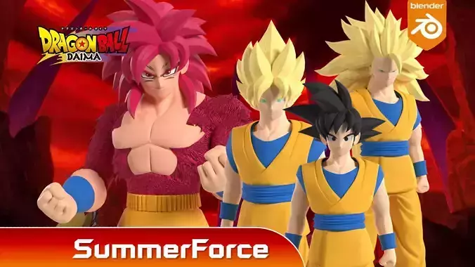 Son Goku - Dragonball Daima 3D Model Collection Son Goku - Dragonball Daima 3D Model Collection