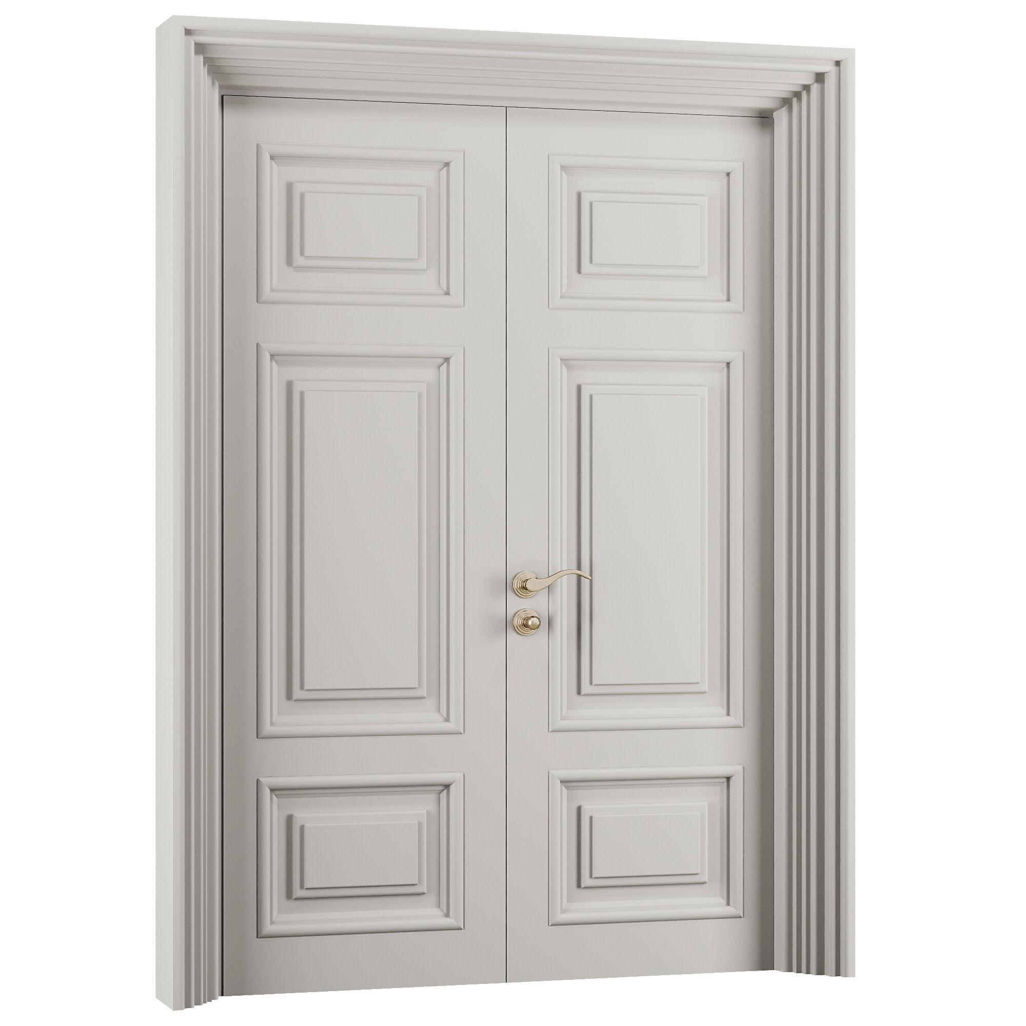 Entrance door set94 3D model_1