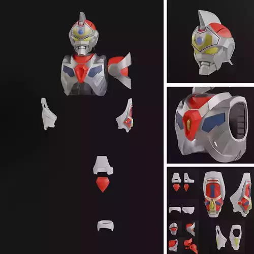  Gridman Superhuman Samurai SyberSquad Full Costume