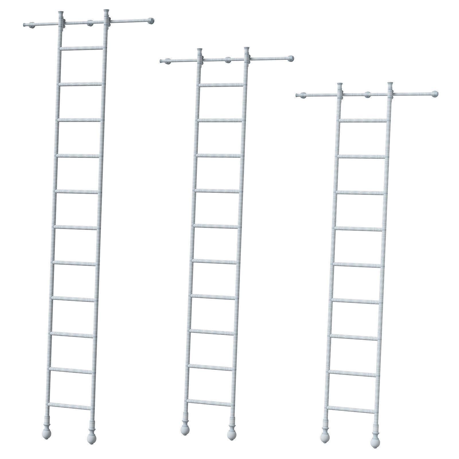 Andrew Nebbet Rolling Library Ladder 3D model_8