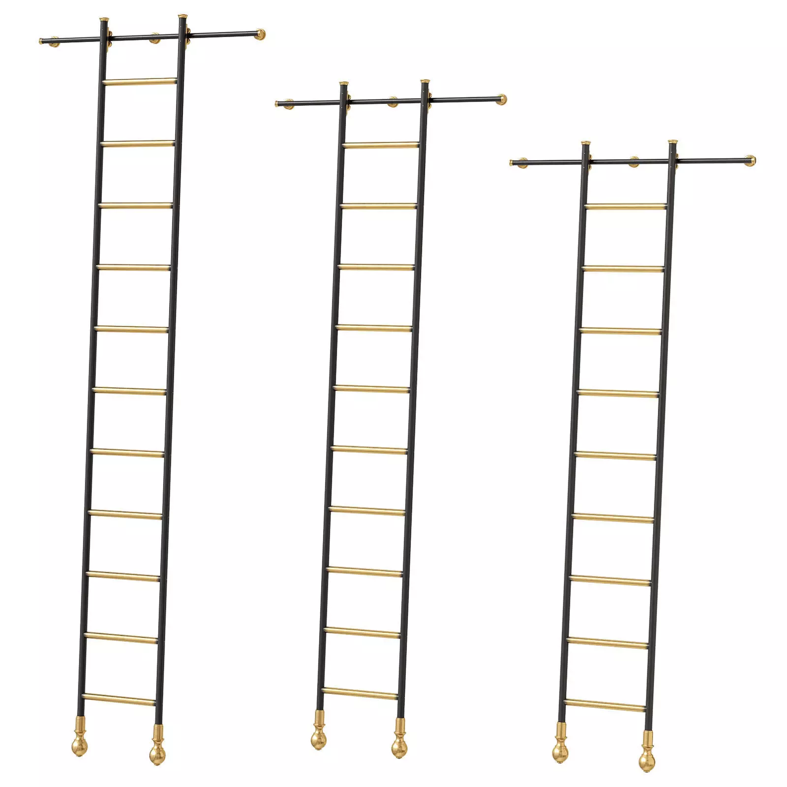 Andrew Nebbet Rolling Library Ladder 3D model_0