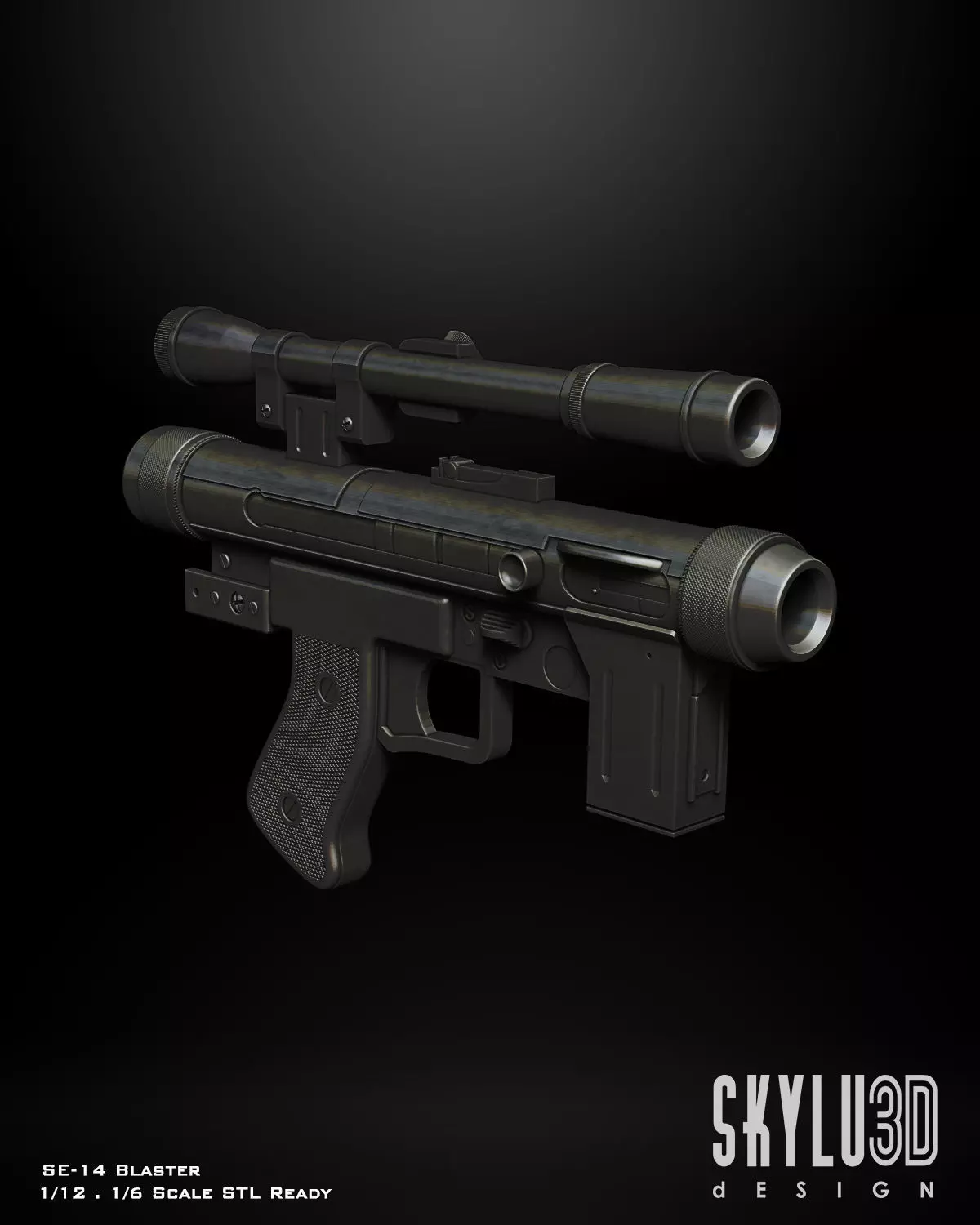 SE-14 Blaster Rifle Files Bundle 3D model_0