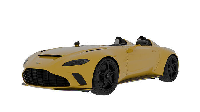Aston Martin V12 Speedster 2021 Low-poly 3D model