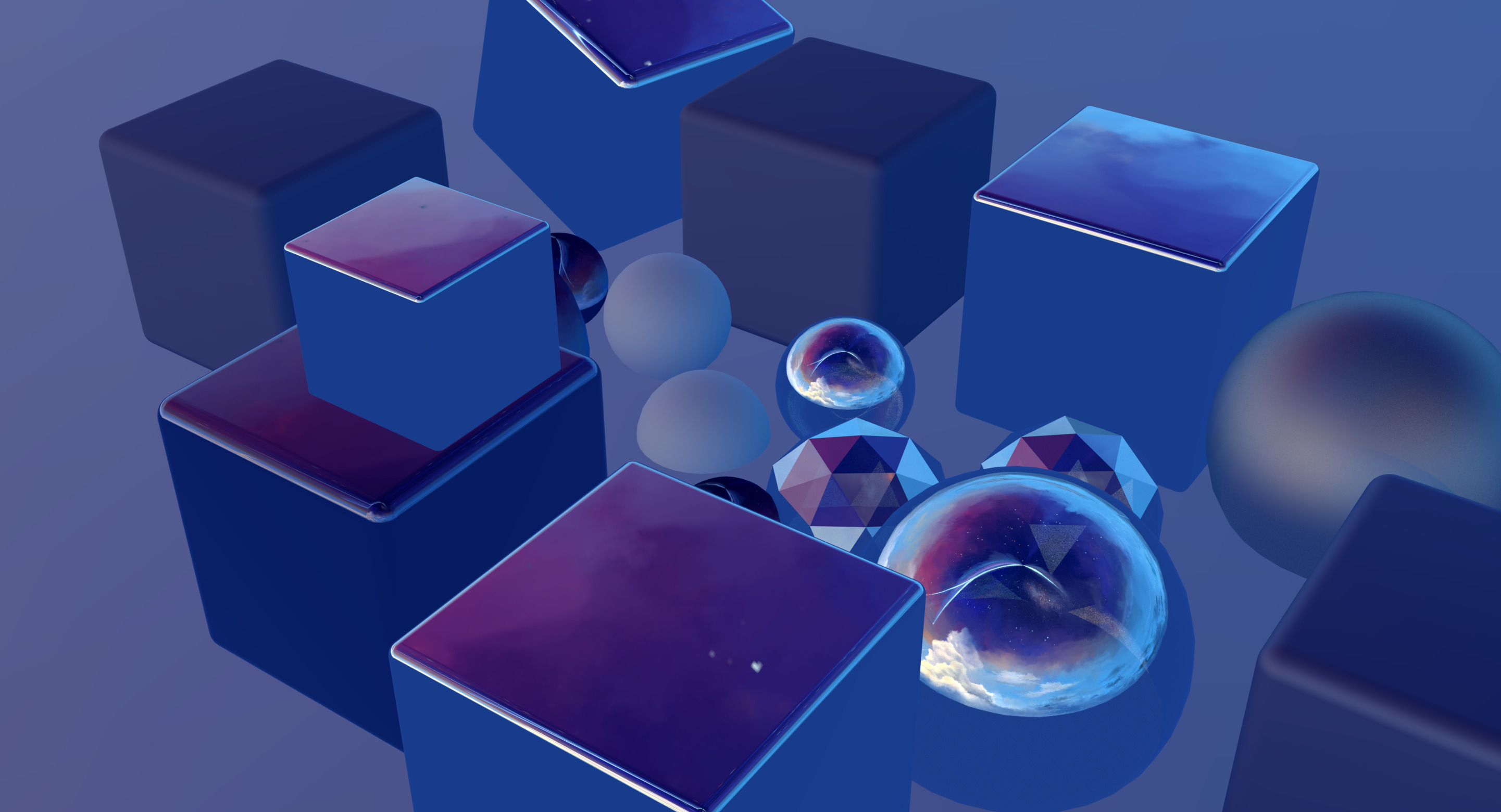 anime sky HDRI handpainted for blender YOUR NAME meteor sky 3D model_7